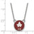 LogoArt Alpha Phi Necklace - Sterling Silver Rhodium-Plated Sorority Symbol Small Color Enamel Pendant 18 Inch, 12 mm Wide - SS042APH-18 - View 2