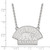 LogoArt Boston Bruins Necklace - Sterling Silver Rhodium-Plated Large Pendant 18 Inch, 31 mm Wide - View 2