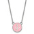 LogoArt Delta Gamma Necklace - Sterling Silver Rhodium-Plated Sorority Symbol Small Color Enamel Pendant 18 Inch - SS042DG-18