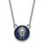 LogoArt Phi Sigma Sigma Necklace - Sterling Silver Rhodium-Plated Sorority Symbol Small Color Enamel Pendant 18 Inch - SS042PSS-18