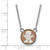 LogoArt Sigma Delta Tau Necklace - Sterling Silver Rhodium-Plated Sorority Symbol Small Color Enamel Pendant 18 Inch - SS042SDT-18 - View 2