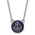 LogoArt Sigma Sigma Sigma Necklace - Sterling Silver Rhodium-Plated Sorority Symbol Small Color Enamel Pendant 18 Inch - SS042SSS-18