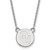 LogoArt University of Oklahoma Necklace - Sterling Silver Rhodium-Plated O-U Small Disc 18 Inch