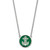 LogoArt Alpha Sigma Tau Necklace - Sterling Silver Rhodium-Plated Sorority Symbol Large Color Enamel Pendant 18 Inch - SS043ALS-18