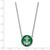 LogoArt Alpha Sigma Tau Necklace - Sterling Silver Rhodium-Plated Sorority Symbol Large Color Enamel Pendant 18 Inch - SS043ALS-18 - View 2