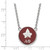 LogoArt Alpha Phi Necklace - Sterling Silver Rhodium-Plated Sorority Symbol Small Color Enamel Pendant 18 Inch, 18 mm Wide - View 2