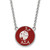 LogoArt Alpha Sigma Alpha Necklace - Sterling Silver Rhodium-Plated Sorority Symbol Large Color Enamel Pendant 18 Inch - SS043ASI-18