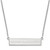 LogoArt Chicago Blackhawks Necklace - Sterling Silver Rhodium-Plated Small Bar 18 Inch