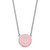 LogoArt Delta Gamma Necklace - Sterling Silver Rhodium-Plated Sorority Symbol Large Color Enamel Pendant 18 Inch - SS043DG-18