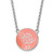 LogoArt Delta Zeta Necklace - Sterling Silver Rhodium-Plated Sorority Symbol Large Color Enamel Pendant 18 Inch - SS043DZ-18