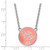 LogoArt Delta Zeta Necklace - Sterling Silver Rhodium-Plated Sorority Symbol Large Color Enamel Pendant 18 Inch - SS043DZ-18 - View 2