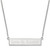 LogoArt Miami University Necklace - Sterling Silver Rhodium-Plated Ohio Small Bar 18 Inch
