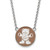 LogoArt Sigma Delta Tau Necklace - Sterling Silver Rhodium-Plated Sorority Symbol Large Color Enamel Pendant 18 Inch - SS043SDT-18