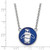 LogoArt Theta Phi Alpha Necklace - Sterling Silver Rhodium-Plated Sorority Symbol Large Color Enamel Pendant 18 Inch - SS043TPA-18 - View 2