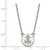 LogoArt Alpha Sigma Tau Necklace - Sterling Silver Rhodium-Plated Sorority Symbol Small Color Enamel Pendant 18 Inch - SS044ALS-18 - View 2