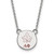 LogoArt Alpha Phi Necklace - Sterling Silver Rhodium-Plated Sorority Symbol Small Color Enamel Pendant 18 Inch, 12 mm Wide - SS044APH-18