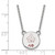 LogoArt Alpha Phi Necklace - Sterling Silver Rhodium-Plated Sorority Symbol Small Color Enamel Pendant 18 Inch, 12 mm Wide - SS044APH-18 - View 2