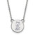 LogoArt Alpha Xi Delta Necklace - Sterling Silver Rhodium-Plated Sorority Symbol Small Color Enamel Pendant 18 Inch - SS044AXD-18
