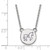 LogoArt Delta Phi Epsilon Necklace - Sterling Silver Rhodium-Plated Sorority Symbol Small Color Enamel Pendant 18 Inch - SS044DPH-18 - View 2