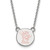LogoArt Delta Zeta Necklace - Sterling Silver Rhodium-Plated Sorority Symbol Small Color Enamel Pendant 18 Inch - SS044DZ-18