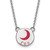 LogoArt Gamma Phi Beta Necklace - Sterling Silver Rhodium-Plated Sorority Symbol Small Color Enamel Pendant 18 Inch - SS044GPB-18