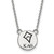 LogoArt Kappa Alpha Theta Necklace - Sterling Silver Rhodium-Plated Sorority Symbol Small Color Enamel Pendant 18 Inch - SS044KAT-18