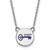 LogoArt Kappa Kappa Gamma Necklace - Sterling Silver Rhodium-Plated Sorority Symbol Small Color Enamel Pendant 18 Inch - SS044KKG-18