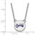 LogoArt Kappa Kappa Gamma Necklace - Sterling Silver Rhodium-Plated Sorority Symbol Small Color Enamel Pendant 18 Inch - SS044KKG-18 - View 2