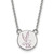 LogoArt Sigma Kappa Necklace - Sterling Silver Rhodium-Plated Sorority Symbol Small Color Enamel Pendant 18 Inch - SS044SKP-18
