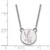 LogoArt Sigma Kappa Necklace - Sterling Silver Rhodium-Plated Sorority Symbol Small Color Enamel Pendant 18 Inch - SS044SKP-18 - View 2