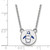 LogoArt Theta Phi Alpha Necklace - Sterling Silver Rhodium-Plated Sorority Symbol Small Color Enamel Pendant 18 Inch - SS044TPA-18 - View 2