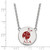 LogoArt Alpha Sigma Alpha Necklace - Sterling Silver Rhodium-Plated Sorority Symbol Large Color Enamel Pendant 18 Inch - SS045ASI-18 - View 2