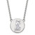 LogoArt Alpha Xi Delta Necklace - Sterling Silver Rhodium-Plated Sorority Symbol Large Color Enamel Pendant 18 Inch - SS045AXD-18