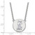 LogoArt Alpha Xi Delta Necklace - Sterling Silver Rhodium-Plated Sorority Symbol Large Color Enamel Pendant 18 Inch - SS045AXD-18 - View 2