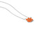 LogoArt Clemson University Necklace - Sterling Silver Rhodium-Plated Tiger Paw Large Enameled Pendant 18 Inch - View 3