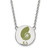 LogoArt Kappa Delta Necklace - Sterling Silver Rhodium-Plated Sorority Symbol Large Color Enamel Pendant 18 Inch - SS045KD-18