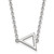 LogoArt Miami University Necklace - Sterling Silver Rhodium-Plated Ohio Small Triangle Pendant 18 Inch