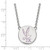 LogoArt Sigma Kappa Necklace - Sterling Silver Rhodium-Plated Sorority Symbol Large Color Enamel Pendant 18 Inch - SS045SKP-18 - View 2