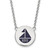 LogoArt Sigma Sigma Sigma Necklace - Sterling Silver Rhodium-Plated Sorority Symbol Large Color Enamel Pendant 18 Inch - SS045SSS-18