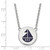 LogoArt Sigma Sigma Sigma Necklace - Sterling Silver Rhodium-Plated Sorority Symbol Large Color Enamel Pendant 18 Inch - SS045SSS-18 - View 2