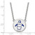 LogoArt Theta Phi Alpha Necklace - Sterling Silver Rhodium-Plated Sorority Symbol Large Color Enamel Pendant 18 Inch - SS045TPA-18 - View 2