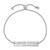 Sterling Silver Rhodium-Plated NHL LogoArt Boston Bruins Small Bar Adjustable 9 Inch Bracelet - View 2