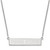 Sterling Silver Rhodium-Plated LogoArt Penn State University Small Bar 18 Inch Necklace