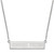 LogoArt Texas Christian University Necklace - Sterling Silver Rhodium-Plated Horned Frogs Small Bar 18 Inch