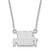LogoArt Wake Forest University Necklace - Sterling Silver Rhodium-Plated W-F Deacon Small Pendant 18 Inch