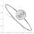 LogoArt Alpha Xi Delta Bracelet - Sterling Silver Rhodium-Plated Enameled Slip-on Bangle - SS048AXD-7 - View 3