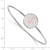 LogoArt Delta Gamma Bracelet - Sterling Silver Rhodium-Plated Enameled Slip-on Bangle - SS048DG-7 - View 2