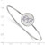 LogoArt Delta Phi Epsilon Bracelet - Sterling S. Rhodium-Plated Enameled Slip-on Bangle - SS048DPH-7 - View 3