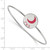 LogoArt Gamma Phi Beta Bracelet - Sterling Silver Rhodium-Plated Enameled Slip-on Bangle - SS048GPB-7 - View 2