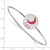 LogoArt Gamma Phi Beta Bracelet - Sterling Silver Rhodium-Plated Enameled Slip-on Bangle - SS048GPB-7 - View 3